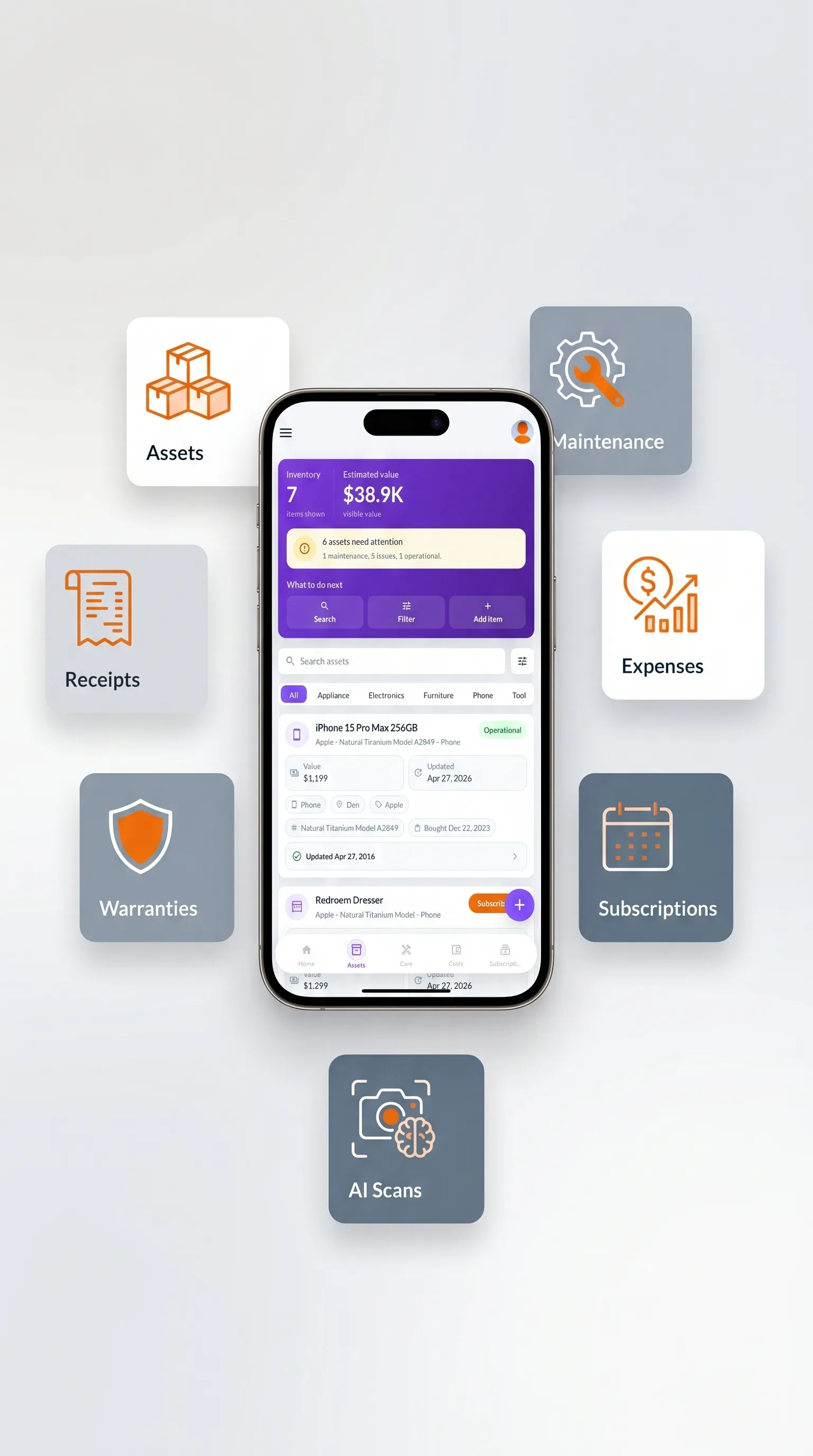 Ownly operational SaaS interface preview